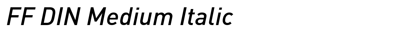 FF DIN Medium Italic image